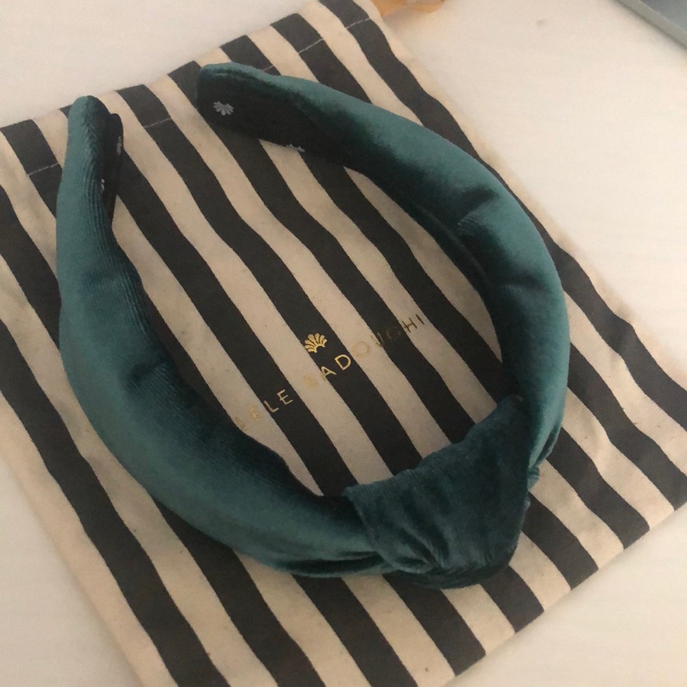 Lele Sadoughi teal headband